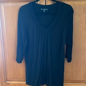 Mercer & Madison 1X black three quarter sleeve tunic